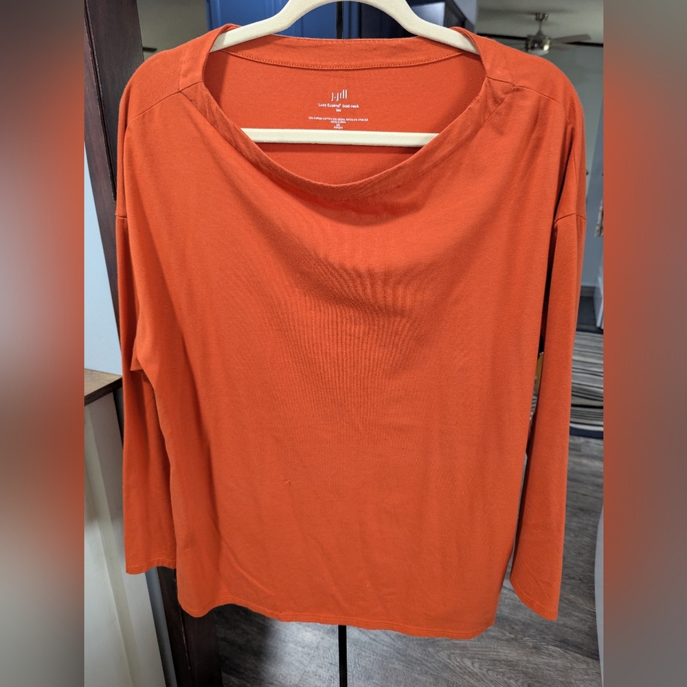 J. Jill Orange Relaxed Blouse